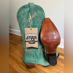 NEW Junk Gypsy Lane 10 NIGHTHAWK  Turquoise Western Boots Leather Cowgirl Cowboy
